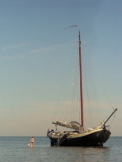 Lemsteraak  Bries auf einer Sandbank