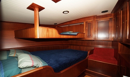 Vissermanaak Kikkerkoning Kabine vorn